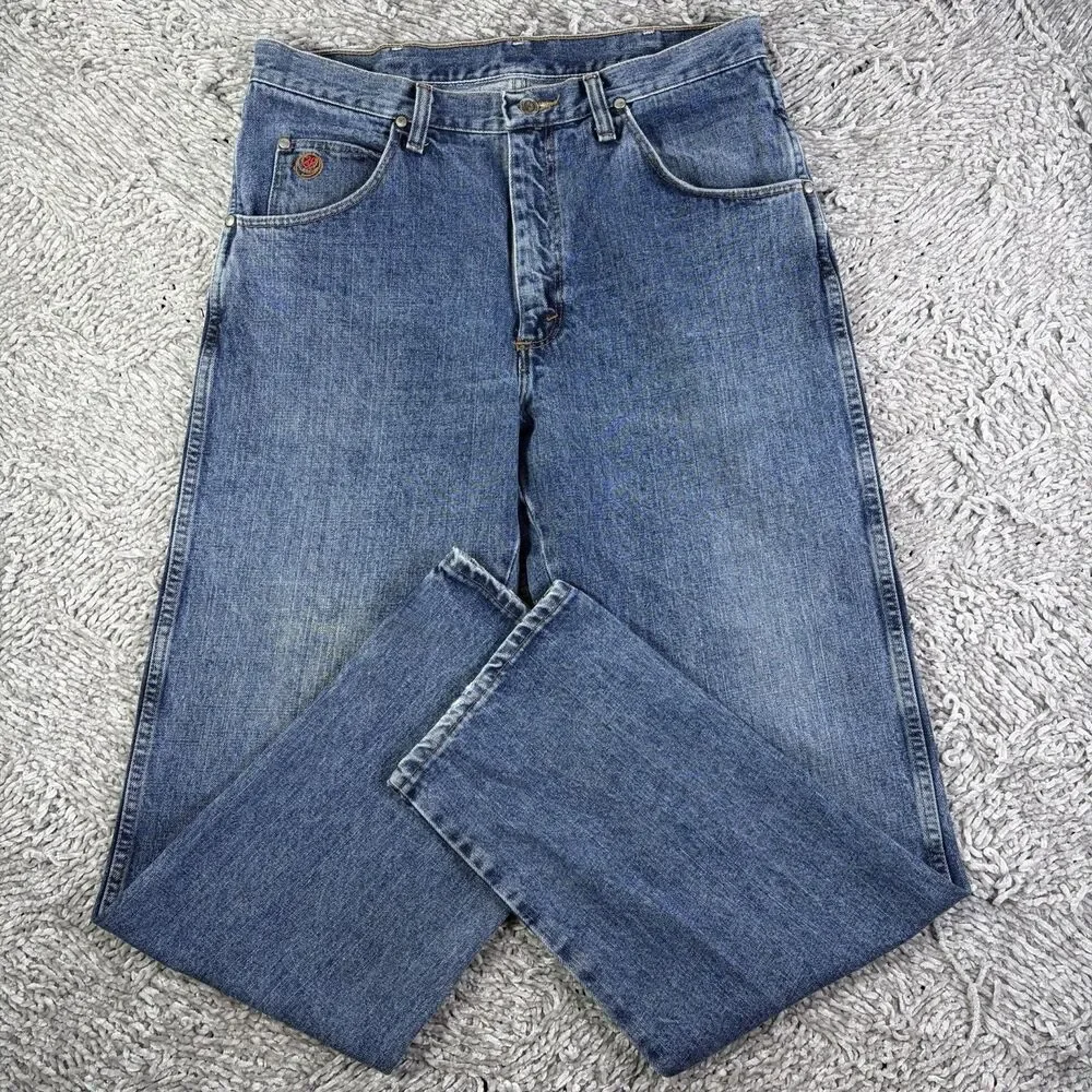 Wrangler 20x Jeans Mens 34x32 Blue Denim Workwear Utility Rancher Farmer Western